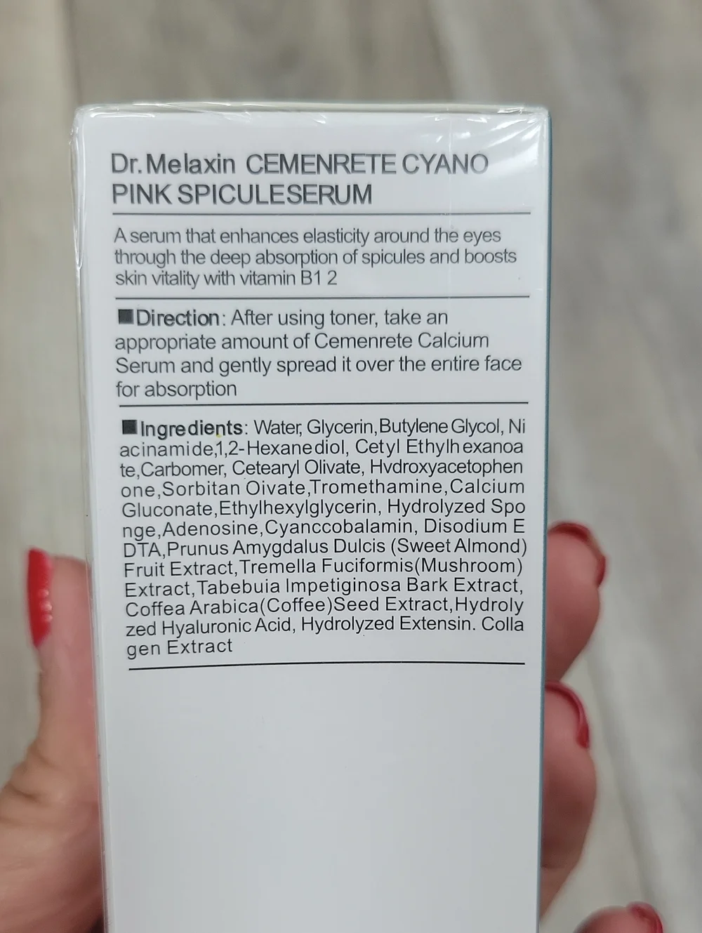 Dr. Melaxin Cemenrete Cyano Pink Spicule Calcium B12 Serum